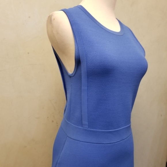 A.L.C blue sweater mini sleeveless dress women's size Medium (149) - Picture 2 of 7